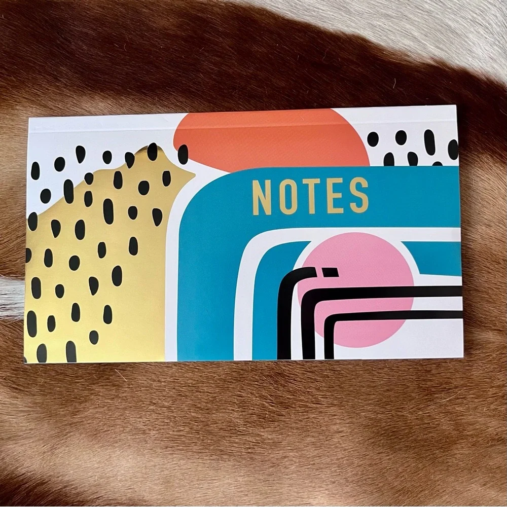 🏷️🎉🆕 vibrant abstract geometric action plan desktop notepad